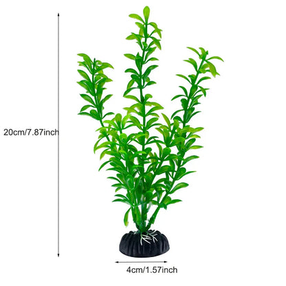 Artificial Aquarium Plants — Plastic Underwater Decorations for Fish Tanks, Realistic Aquarium Decor