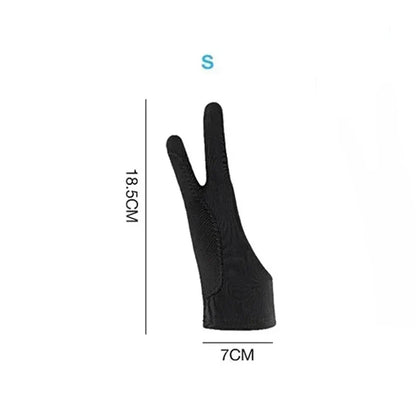 Two-Finger Anti-Touch Drawing Glove — Smudge Guard for Graphics Tablets & Digital Art