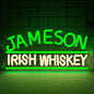 Jameson Irish Whiskey Brand Logo Neon Sign Light for Home Bar Pub Man Cave Wall Decor LED Neon Light  Gift for Whiskey Lovers