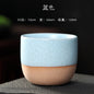Coarse pottery Ceramic Craft Ceramic Retro Chinese Kung Fu Teacup Round Creative Ceramic Matte Glaze Coffee Drinking Utensils