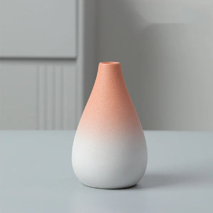 Ceramic Small Flower Bud Vase - Minimalist Japanese-Style Tabletop Home Decor