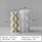 Striped Cylinder Silicone Candle Mold for DIY Pillar, Soy Wax, Plaster & Resin Crafts