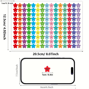 450-3000 Sheet Happy Face Stars Reward Sign Stickers Pack DIY Skateboard Suitcase Stationery Decals Decor Phone Laptop Gift Toys