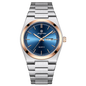 Men's Quartz Stainless Steel Watch 40-44mm Dial, 3ATM Water-Resistant Luminous Chronograph with Date