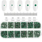 100/50cm Luxury Crystal Chain Nail Charms - 1.5/2mm Clear & AB Diamond Nail Art Decoration