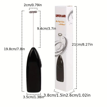 Handheld Electric Milk Frother & Mini Egg Beater Battery-Powered Coffee Mixer