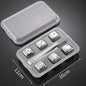 Stainless Steel Reusable Whiskey Stones - Quick-Freeze Ice Cubes with Storage Tray for Whiskey Wine Beer