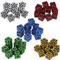 50PCS/Set Acrylic Dice Set D6 Carved Pattern Polyhedron Dice 6-sides Game Dice for RPG Dungeons and Dragons Board Game