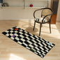 VIKAMA Modern Ins Checkerboard Cashmere Rug Comfortable Soft Cooling Bedroom Bed Blanket Bay Window Blanket Cloakroom Carpet