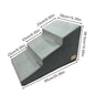Pet Stairs Ramp 3 & 4-Step — High-Density Foam Dog & Cat Ramp, Removable Washable Cover, Non-Slip Sofa Stairs