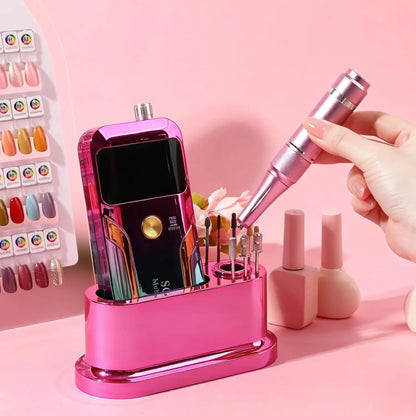 Grinding machine drill bit holder, 8-hole nail drill bit holder, nail holder, and storage box (excluding nails and drill bits)