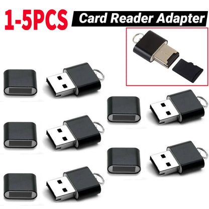 Mini Aluminum USB 2.0 Micro SD / TF Card Reader - High-Speed 480 Mbps, Plug & Play