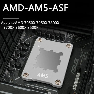 Aluminum AM5 CPU Anti-Bend Bracket - Universal AMD Socket Retention Holder with Screws & Tool
