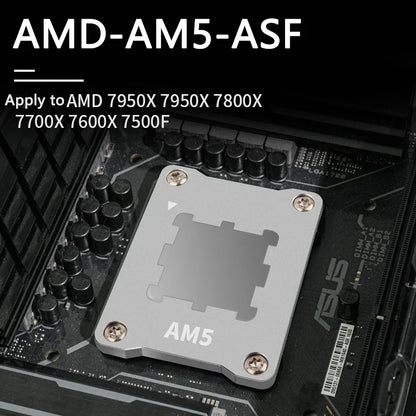 Aluminum AM5 CPU Anti-Bend Bracket - Universal AMD Socket Retention Holder with Screws & Tool
