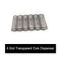 Portable 6-Slot Euro Coin Dispenser - Coin Holder with Spring for Cashiers, Waiters & Drivers