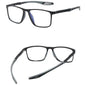 TR90 Rectangle Reading Glasses — Unisex Spring-Hinge Sports Presbyopia Anti Blue Light +1.00 to +4.00 (100–400)