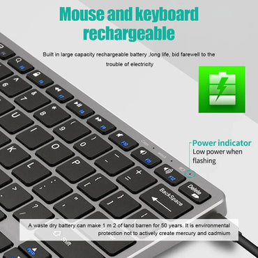 2.4G Wireless Keyboard Mouse Set Bluetooth 5.0 Keyboard Mouse Combo 3 modes Mini Keyboard Mouse For Laptop PC Accessories