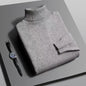 Men's Slim Fit Knit Turtleneck Sweater – Anti-Pilling Long Sleeve Pullover for Autumn & Winter