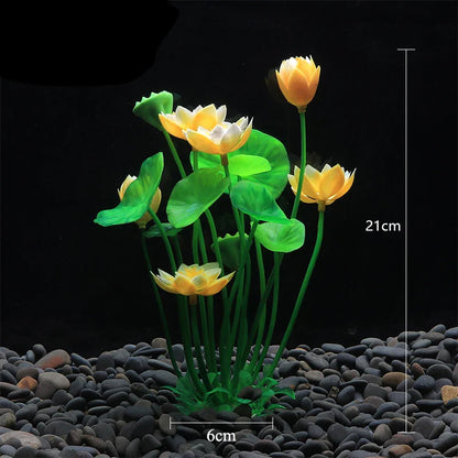 Artificial Aquarium Plants — Plastic Underwater Decorations for Fish Tanks, Realistic Aquarium Decor