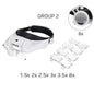 LED Headband Magnifier 1.5x/2x/2.5x/3x/3.5x/8x Hands-Free Magnifying Glasses for Jewelry, Watch & Electronic Repair