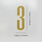 Golden Door Number with Magnets 7cm Metal House Number Apartment Door Number for Outdoor Hotel Home Mailbox Label