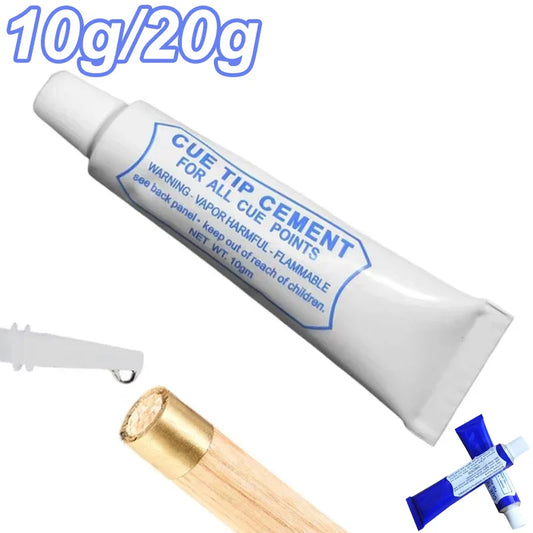 Pool Cue Tip Glue — Billiard Cue Repair Adhesive for Leather & Wood Tips, 10 g