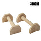 Wooden Beech Parallette Push-Up Bars 2-Pack - Anti-Slip Push-Up Stands for Strength Training & Core Workouts