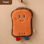 Cute Food-Shaped Coral Velvet Hand Towel — Absorbent Kitchen & Bathroom Cloth (Cheese Toast Cookie Donut)