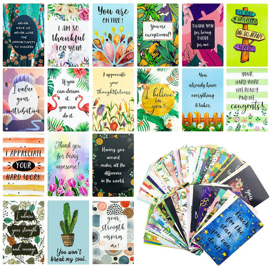 Set of 72 Motivational Cards with Positive Quotes for Students, Encouragement Appreciation Mini Notes,Thank You Card Love Gifts