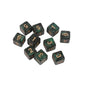 10-Pack 15mm (0.59 in) Multicolor Acrylic 6-Sided Cube Dice Set for Tabletop Games & Parties