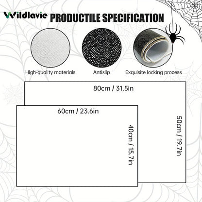 VIKAMA Welcome Mat Gray Outdoor Carpet Black Cat Carpet Crystal Velvet Non-Slip Mat Rug For Bedroom Living Room Carpet