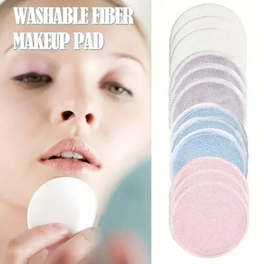 12PC Reusable Cotton Pads Makeup Remover Pads Washable Round Bamboo Make Up Pads Cloth Nursing Pads Skin Care Tool Skin Cleaning