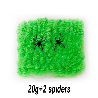 Cotton Spider Web Halloween Decoration - 6 Colors