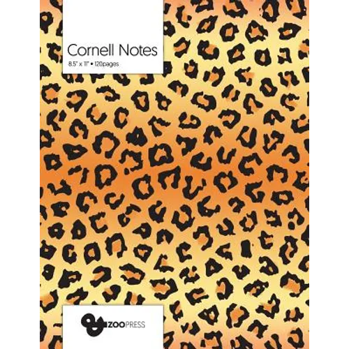 Cornell Notes: Leopard Pattern Cover - Best Note Taking System for Students, Writers, Conferences. Cornell Notes Notebook. Large 8.5 - Paperback