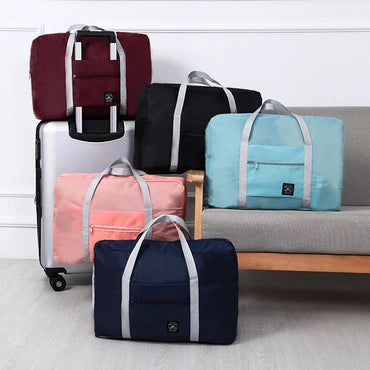 Foldable Carry-On Travel Duffel Bag 22L Lightweight Packable Nylon Weekend Tote