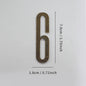 Bronze Door Number with Backing Adhesive 7cm Metal House Number Apartment Door Number for Outdoor Hotel Home Mailbox Label