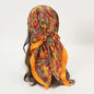 Satin Square Scarf – Elegant 2025 Print Hijab, Shawl & Hair Wrap