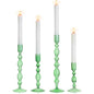 3-Piece Glass Taper Candle Holders and Flower Vases for Wedding Table Centerpiece