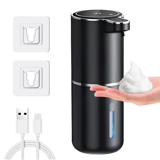 Touchless Automatic Soap Dispenser Smart IR Sensor Foam & Liquid Modes 380ml (12.8 fl oz) USB-C Rechargeable IPX5 Waterproof for Bathroom & Kitchen