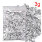 Gold Silver Bronze Irregular Aluminum Foil Flakes 3g/5g, Metallic Glitter for Epoxy Resin, Candle Making, Nail Art & DIY Crafts