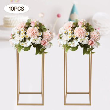 10PCS Flower Stand 80cm/31.49inch Metal Wedding Column Stand Road Floor Vases for Party Birthday Events Home Decor