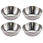 Stainless Steel Sauce & Appetizer Dishes Set — Gold or Silver Condiment Plates 8 x 8 x 3 cm (3.15 x 3.15 x 1.18 in)