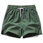 Unisex Lightweight Running Shorts with Zipper Pockets - Quick-Dry Athletic and Beach Shorts