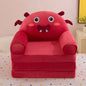 Foldable 3-Layer Plush Kids Sofa Chair Cartoon Baby Seat with Removable Cover