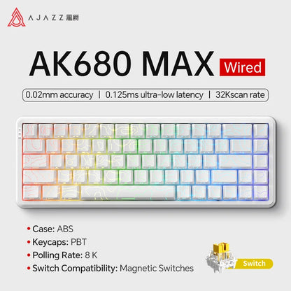 68-Key Hot-Swappable Mechanical Bluetooth & USB Compact Gaming Keyboard with RGB Backlight