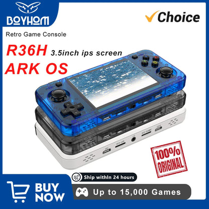 Dual-RAM Retro Handheld Game Console 3.5-inch (8.9 cm) IPS Screen Linux ARKOS 15,000 Games microSD up to 256GB