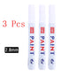Opaque White Oily Paint Marker Pen Waterproof Gel Ink 0.8/1.0/2.0/2.8mm Nibs for DIY Graffiti, Sketching and Stationery