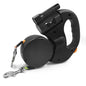 Premium 3M Retractable Double Dog Leash – Reflective 360° Swivel No-Tangle Lead with LED Lights for Small Dogs