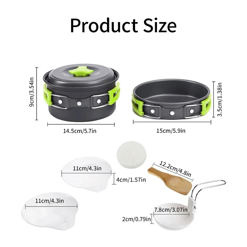 Camping Cookware Set Backpacker's Cooking Set: Portable, Durable