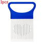 Colorful Onion Slicer & Holder - Stainless Steel Potato Chip Style Vegetable Slicer (1/2/3/4-Pack)